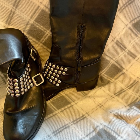 BCBGenearation Leather studded biker boot - Picture 2 of 5